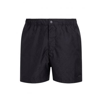 Pantaloni scurti de baie cu logo - Negru