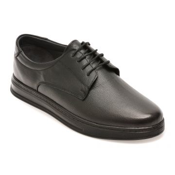 Pantofi BITE THE BULLET negri, RZ001, din piele naturala