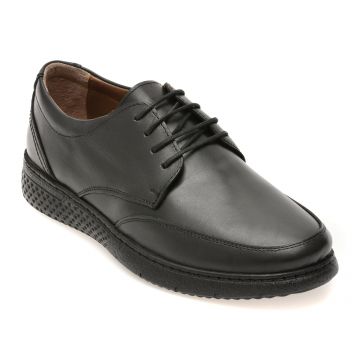 Pantofi BITE THE BULLET negri, RZ002, din piele naturala