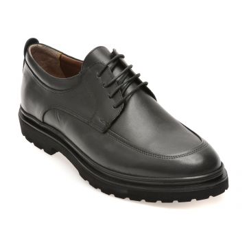 Pantofi BITE THE BULLET negri, RZ311, din piele naturala