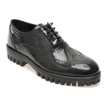 Pantofi eleganti RELAX negri, 5811A, din piele naturala