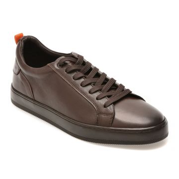 Pantofi sport BITE THE BULLET maro, HRZ09, din piele naturala