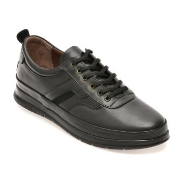 Pantofi sport BITE THE BULLET negri, RZ008, din piele naturala