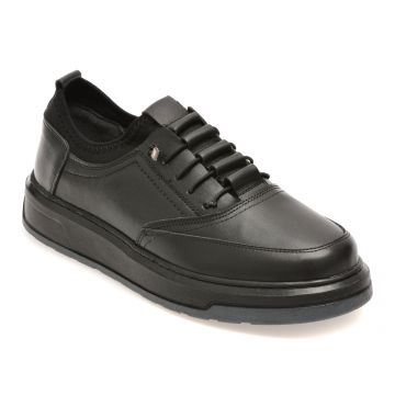 Pantofi sport BITE THE BULLET negri, RZ2026, din piele naturala