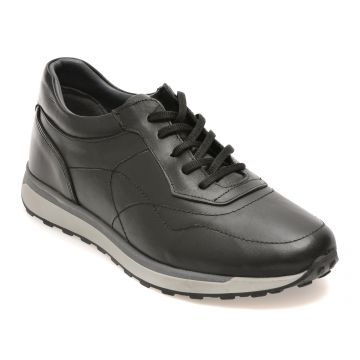 Pantofi sport BITE THE BULLET negri, RZ2027, din piele naturala