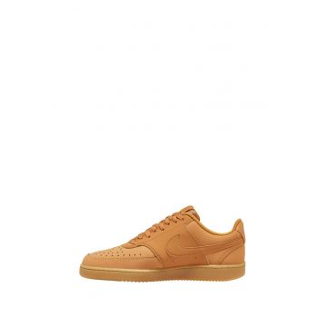 Pantofi sport Court Vision Low cu garnituri din piele - Caramel