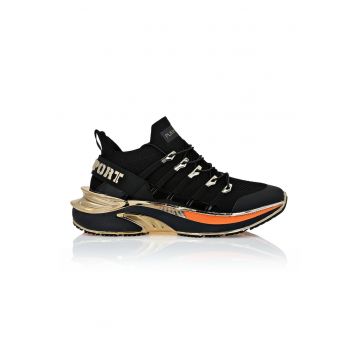 Pantofi sport din material textil Runner Chrome Surfer - Auriu/Negru/Portocaliu mandarina