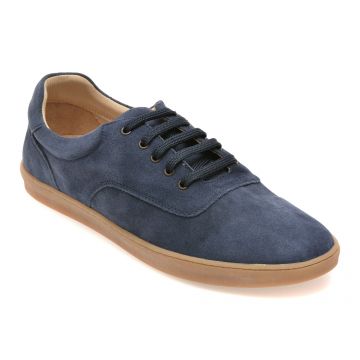 Pantofi sport RELAX bleumarin, 8135, din piele intoarsa