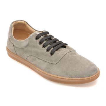 Pantofi sport RELAX gri, 8135, din piele intoarsa