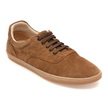 Pantofi sport RELAX maro, 8135, din piele intoarsa