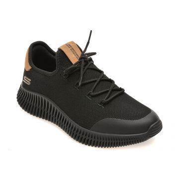 Pantofi sport SKECHERS negri, BOBS GEO, din material textil