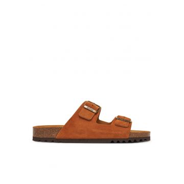 Papuci barbati  model Julien 1175 - piele naturala - coniac -
