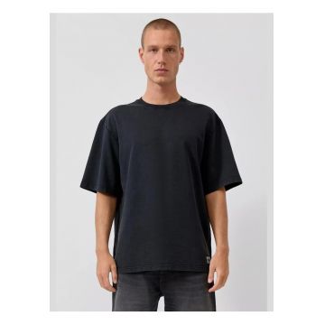 Q/S by s.Oliver Tricou la baza gatului barbati - din bumbac - Relaxed fit - Gri inchis -