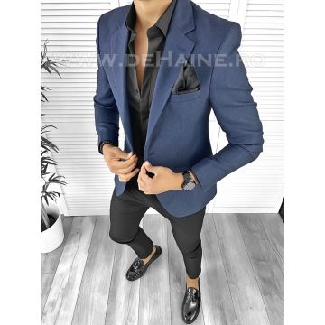 Sacou barbati slim fit bleumarin CU MIC DEFECT DEF8344  P19-5.2