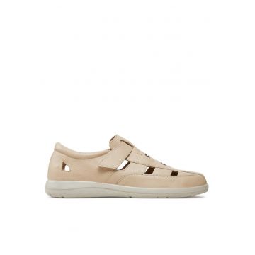 Sandale barbati  303670351 - Piele naturala - Ecru - Ecru