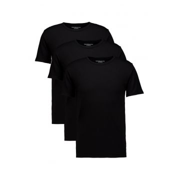 Set de tricouri de casa din amestec de bumbac - 3 piese - Negru