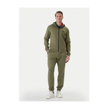 Trening lifestyle barbati -  bumbac - fermoar - verde