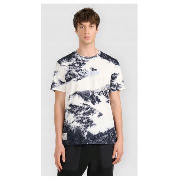 Tricou barbatesc  imprimeu all-over - negru - bumbac