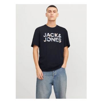Tricou barbati - din bumbac - Regular fit - JWHBRYAN - Bleumarin inchis -