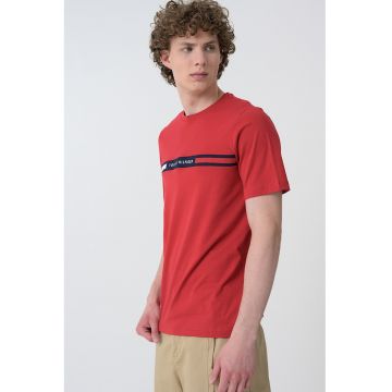 Tricou cu imprimeu logo - Rosu vermillion