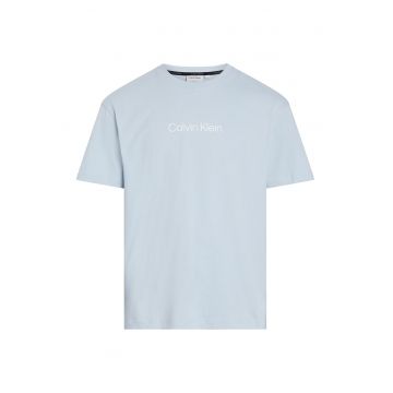 Tricou de bumbac cu imprimeu logo Hero - Albastru glaciar