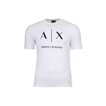 Tricou slim fit de bumbac - Alb