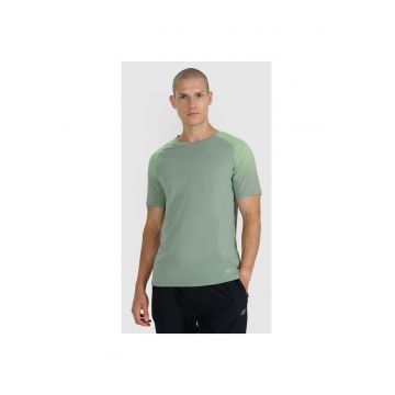 Tricou Sport Barbati -  Reflectorizant - Ventilatie Superioara - Uscare Rapida - Confortabil - Olive Moss Yellow - Maslinie