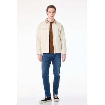 Blugi regular fit cu buzunare - Albastru inchis
