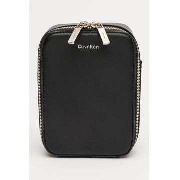 Geanta crossbody cu bareta ajustabila - Negru