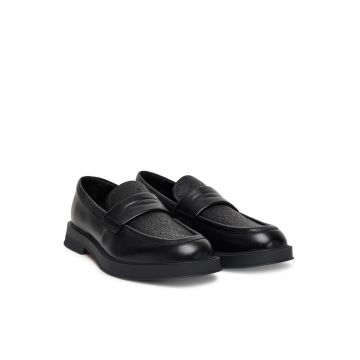 Mocasini barbati  din piele naturala - negru