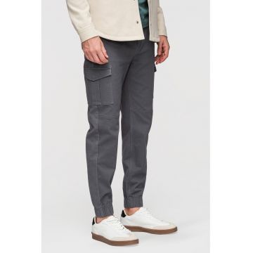 Pantaloni cargo cu croiala conica - Gri grafit