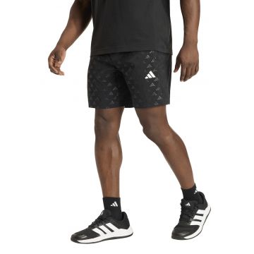 Pantaloni scurti cu model logo pentru fitness Essentials - Negru