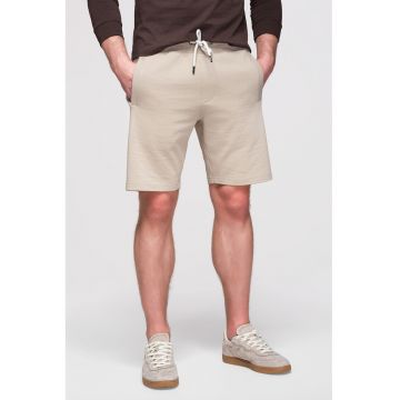 Pantaloni scurti din bumbac cu snur - Bej