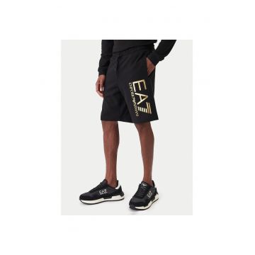 Pantaloni scurti sport barbati -  bumbac - negru