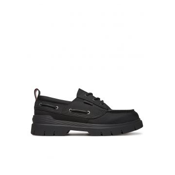 Pantofi barbati -  semi-incarcate - piele ecologica - negru -