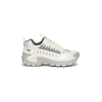 Pantofi low-cut cu garnituri de piele - Alb/Gri