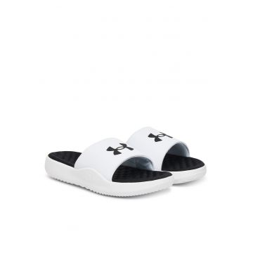 Papuci barbati -  piele ecologica - alb