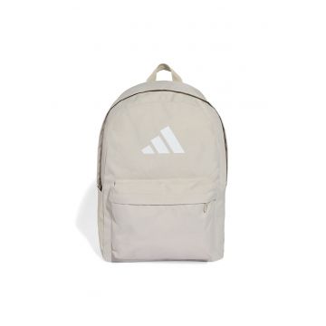 Rucsac unisex din material textil Classic Bars - 27.5 L - Alb/Bej deschis