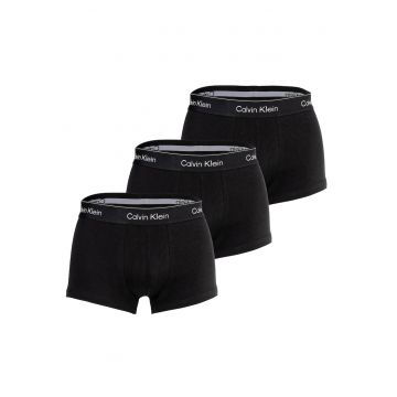 Set de boxeri cu banda logo in talie - 3 perechi - Negru