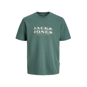 Tricou barbati -  verde - poliester reciclat si bumbac