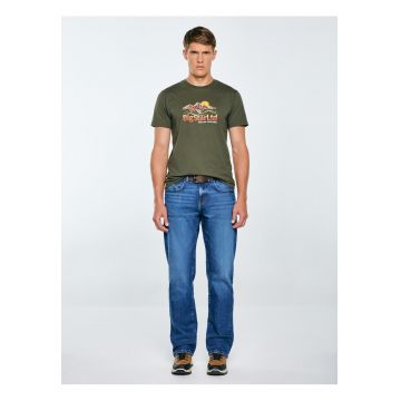 Tricou cu imprimeu si decolteu la baza gatului Mifer