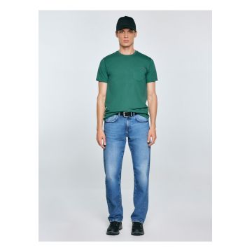 Tricou din bumbac cu buzunar aplicat Carbon