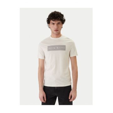 Tricou ecru slim fit pentru barbati - Ecru