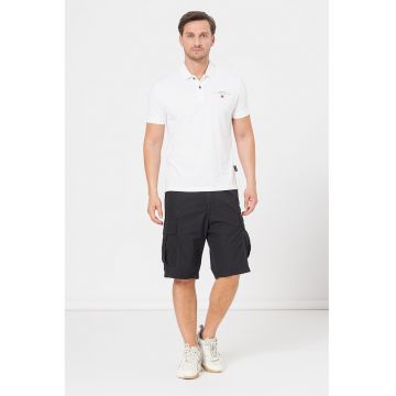 Tricou polo cu logo Elbas - Alb optic