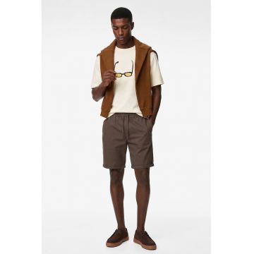 Tricou regular fit din bumbac - Bej deschis