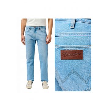 Blugi Barbati -  Frontier - Straight Fit - Talie Medie - 5 Buzunare - Fermoar - Lungi - Bumbac - W34-L32 US - Albastru