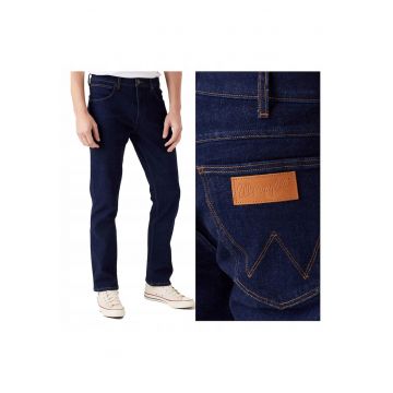 Blugi Barbati -  Greensboro - Straight Fit - Talie Medie - Fermoar - Lungi - 5 Buzunare - Bumbac - W31 Albastru - Albastru