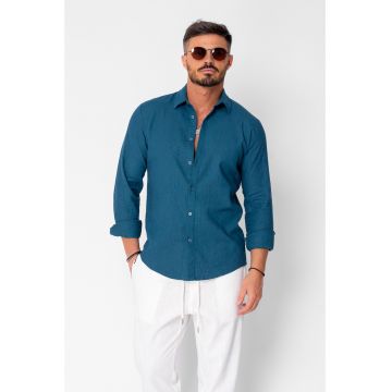 Camasa din 100% In Maroccan Blue New 21527 - BLUE