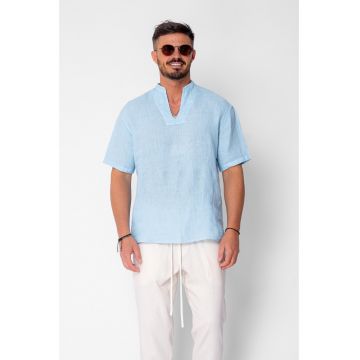 Camasa tip tunica 100% In Bleu 21368 - Albastru deschis