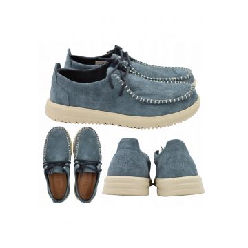 Mocasini barbati Heydude Nxt Moc 43772-4XB - piele naturala - albastru - marime 43 - talpa cu amortizare